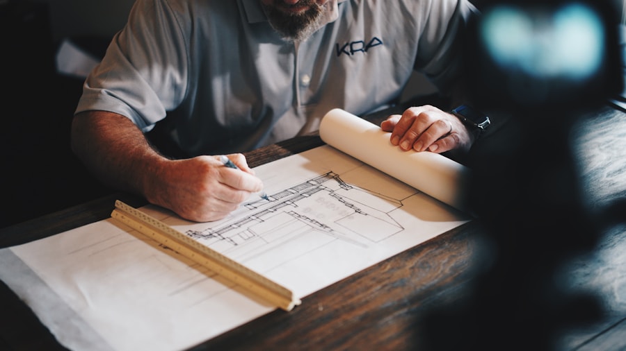 Bouwplaats voor een aanbouw en renovatie